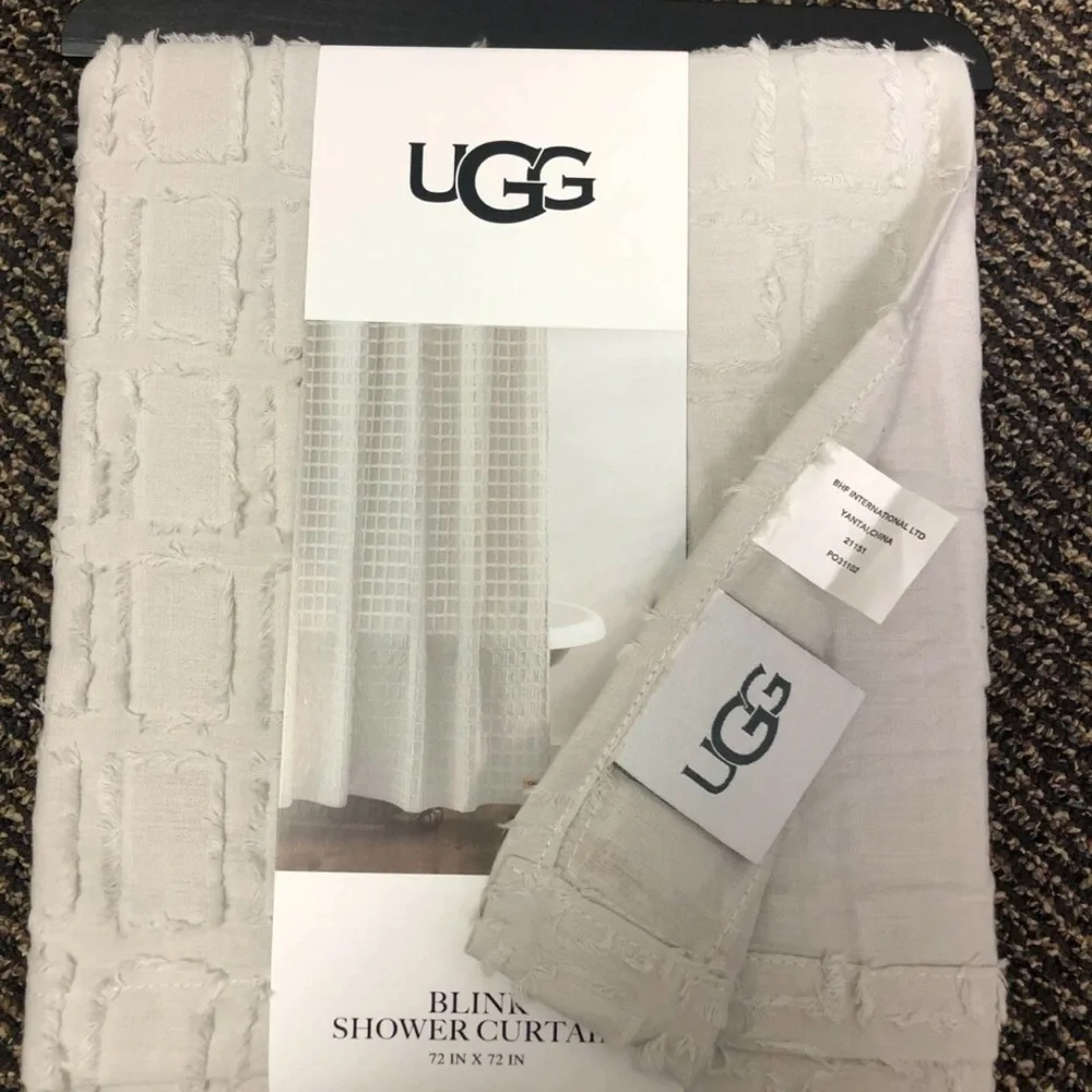 UGG Blink Shower Curtain 72”x72” 100% Cotton & Certified OEKO-TEK NEW!